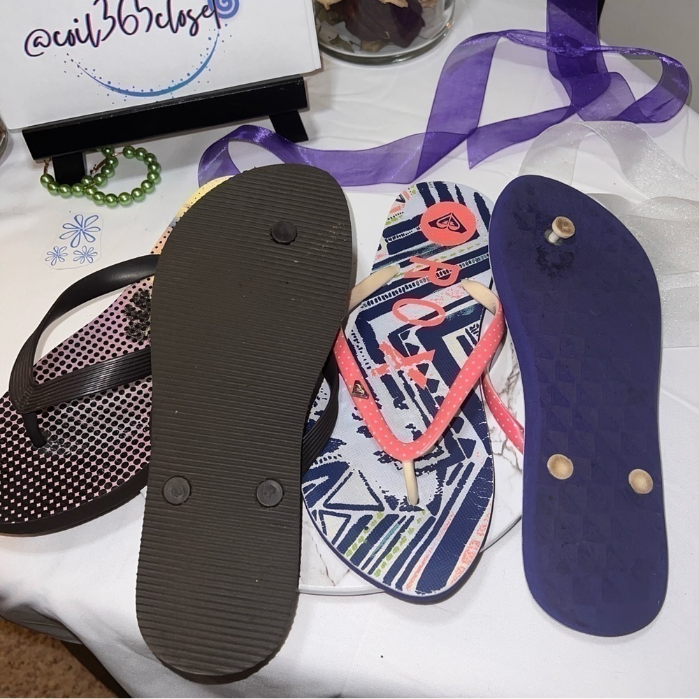 Roxy Flip Flop Thong Sandals Size 10 - Picture 5 of 8